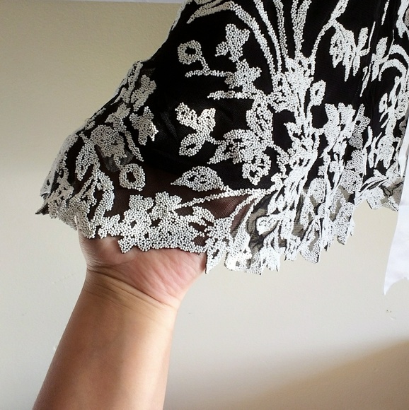 Formal Elegant Dress Embroidery Floral Bead Missy - Picture 5 of 8